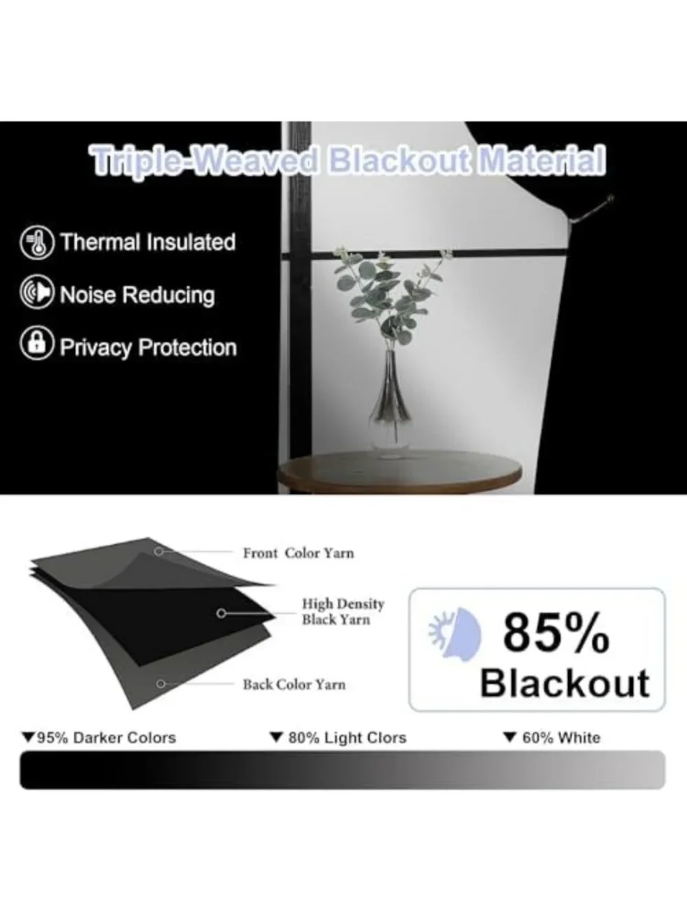 Elegant Stone Blue Blackout Curtains, 63